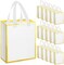 16 Pcs Reusable Gift Goodie Bags with Handles Non Woven Party Favor Shopping Tote Bags